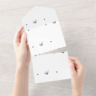 Dot, Pale Gray All In One Invitation