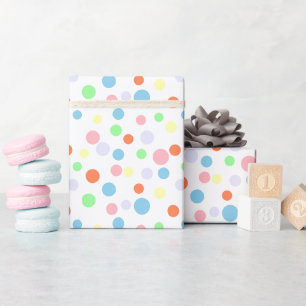 Dot Parade Bright spring colors Wrapping Paper