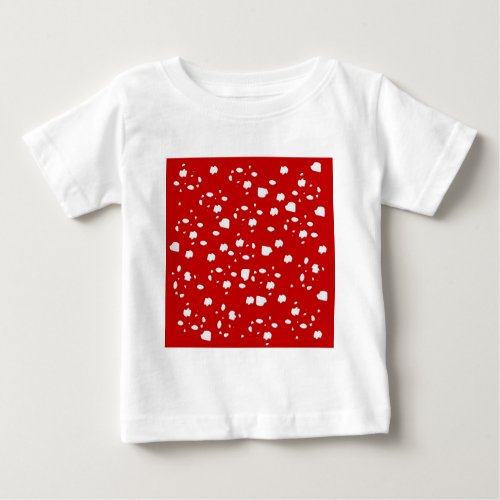 dot pattern with red toadstool mushroom baby T_Shirt