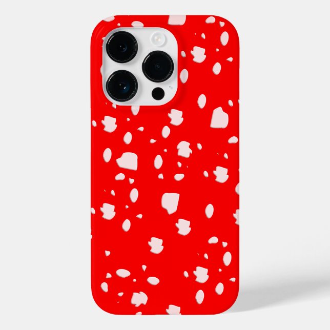 dot pattern with red toadstool mushroom  Case-Mate iPhone case (Back)