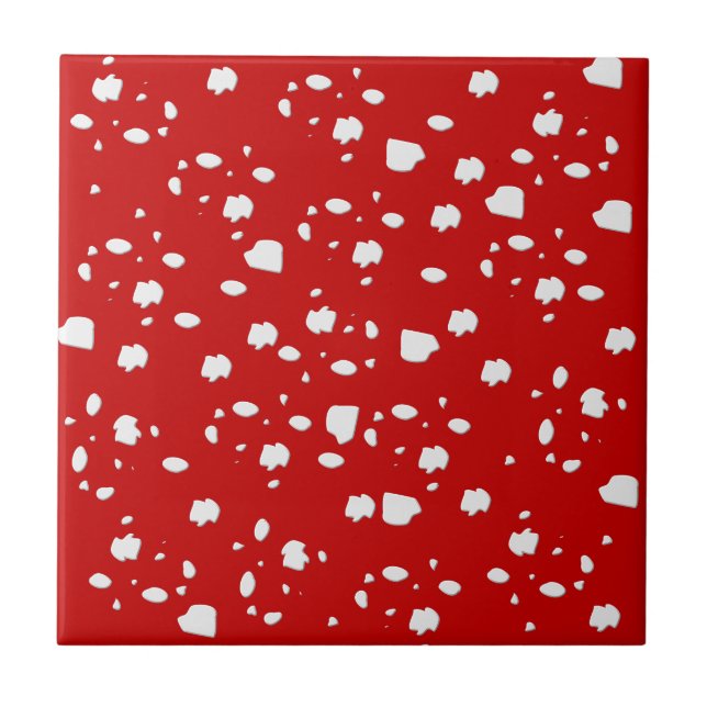 dot pattern with red toadstool mushroom tile (Front)