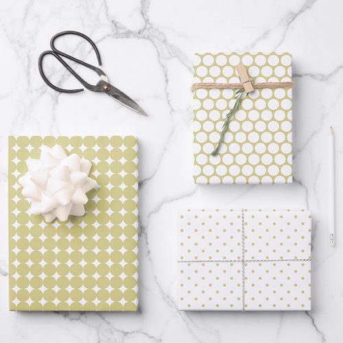 Dot_patterned Wrapping Paper Flat Sheet Set