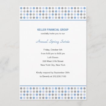 Dot Patterns Corporate/business Party Invitation by orange_pulp at Zazzle