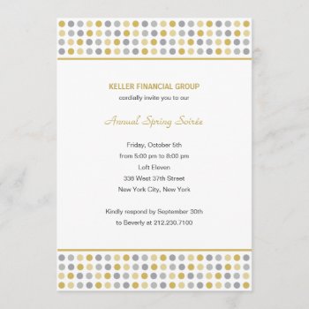 Dot Patterns Corporate/business Party Invitation - by orange_pulp at Zazzle