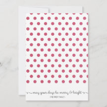 Dot Red Pattern Holiday Card