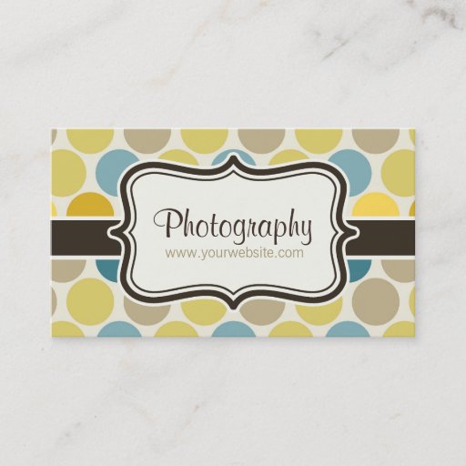 Customizable Dot Retro Calling Card Business Card