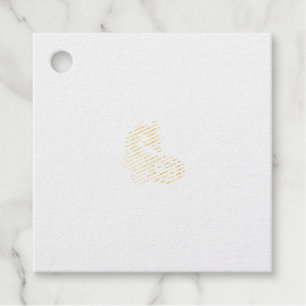Dot, Sherpa Blue, Golden Sand Design Foil Favor Tags