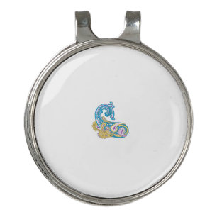 Dot, Sherpa Blue, Golden Sand Design Golf Hat Clip