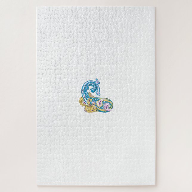 Dot, Sherpa Blue, Golden Sand Design Jigsaw Puzzle (Vertical)