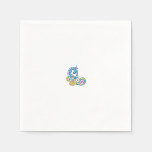 Dot, Sherpa Blue, Golden Sand Design Napkins