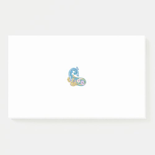 Dot Sherpa Blue Golden Sand Design Post_it Notes