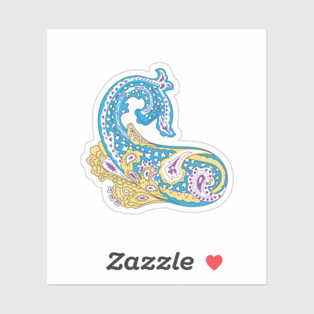 Dot, Sherpa Blue, Golden Sand Design Sticker (Sheet)