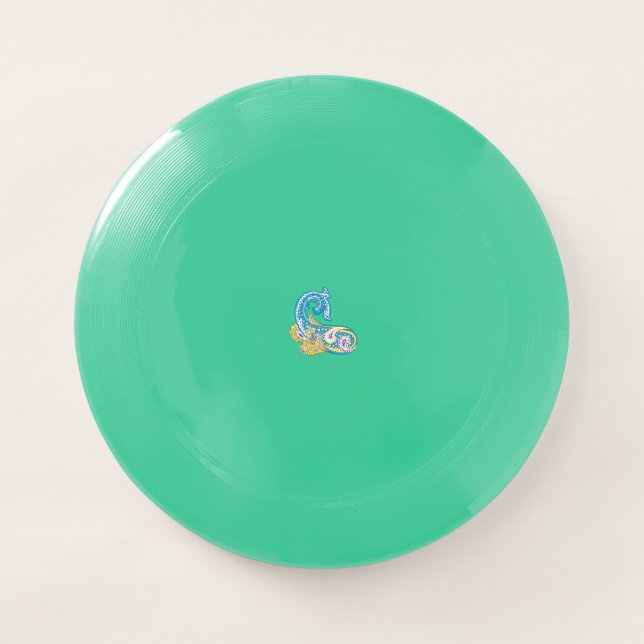 Dot, Sherpa Blue, Golden Sand Design Wham-O Frisbee (Front)