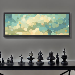 Dot Sky Abstract landscape Framed Art