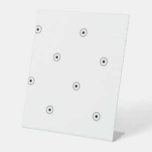 Dot, White Smoke Pedestal Sign