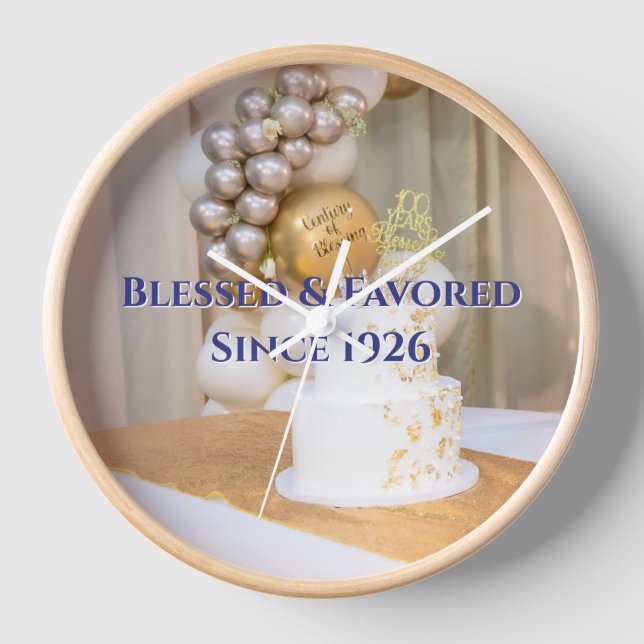 dotCATHOLIC Blessed Favored Wall Clock 10" #350710 (Front)