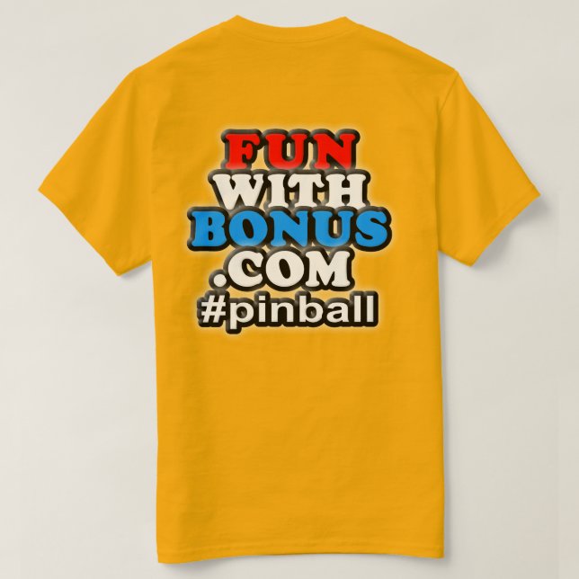 dotcom #pinball Double-sided Pocket Logo T-Shirt (Design Back)