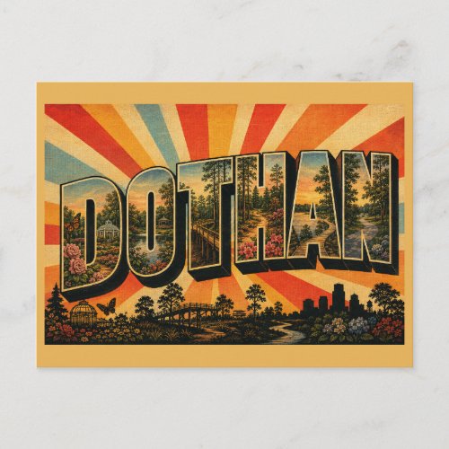 Dothan AL Vintage Travel Art Postcard