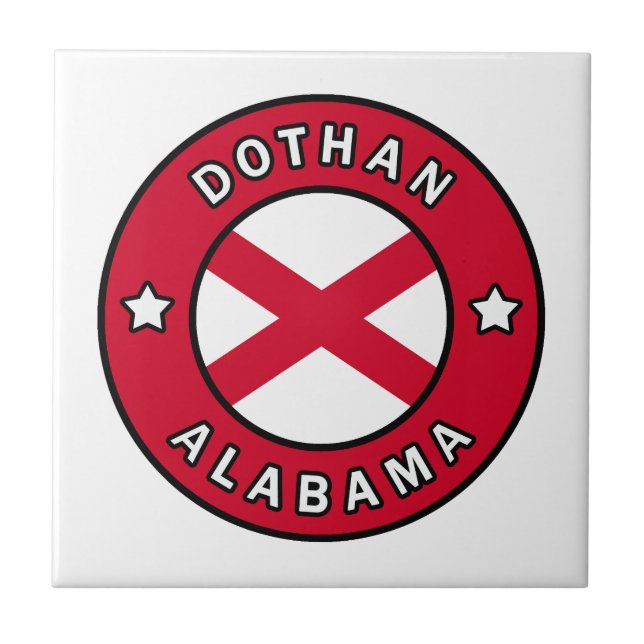 Dothan Alabama Ceramic Tile (Front)