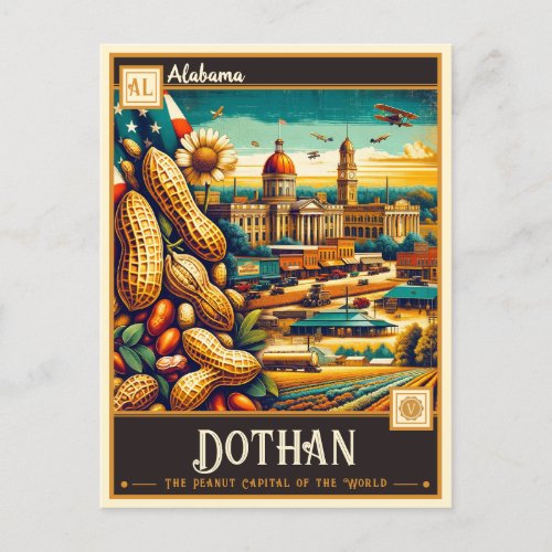 Dothan Alabama  Vintage Postcard