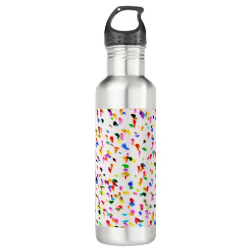 Dots Abstract Colorful Ink Stainless Steel Water Bottle