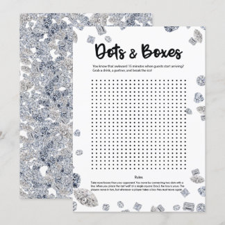 Dots and Boxes Bridal Shower Ice Breaker Game Invitation