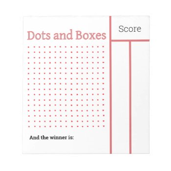 Dots And Boxes  Pencil Game Travel Size Notepad by randysgrandma at Zazzle