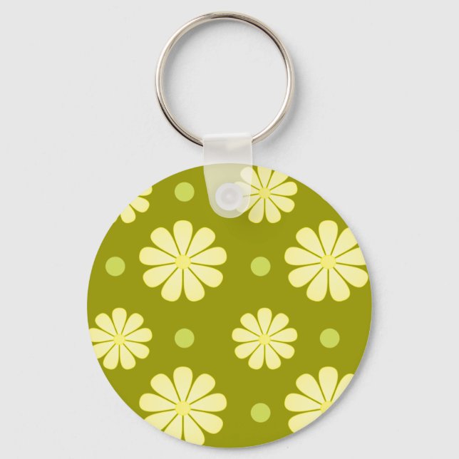 Dots and Daisies Keychain (Front)