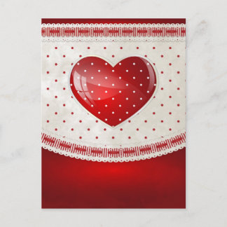 Dots and Hearts Postcard
