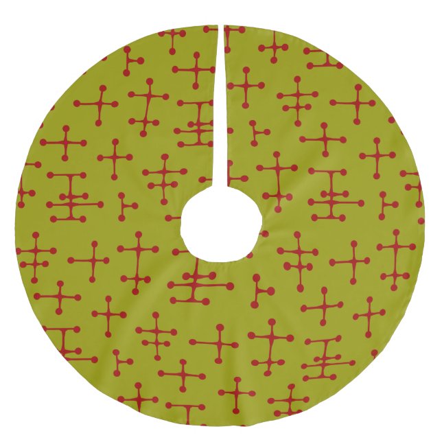 dots and Lines Brushed Polyester Tree Skirt (Front)