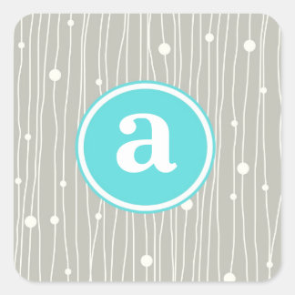 Dots and Lines Square Sticker