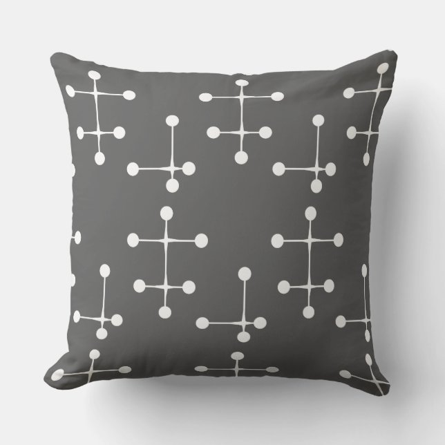 Dots and Lines Throw Pillow (Front)