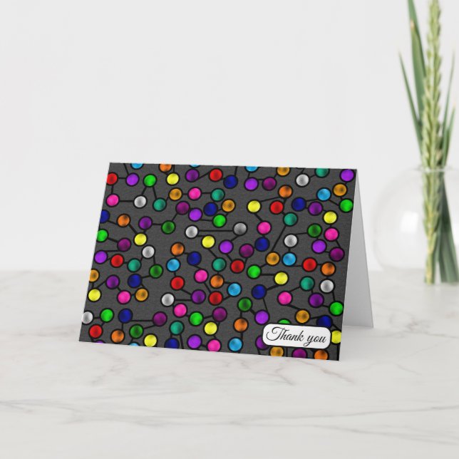 Dots and Sticks Thank You Card (Front)