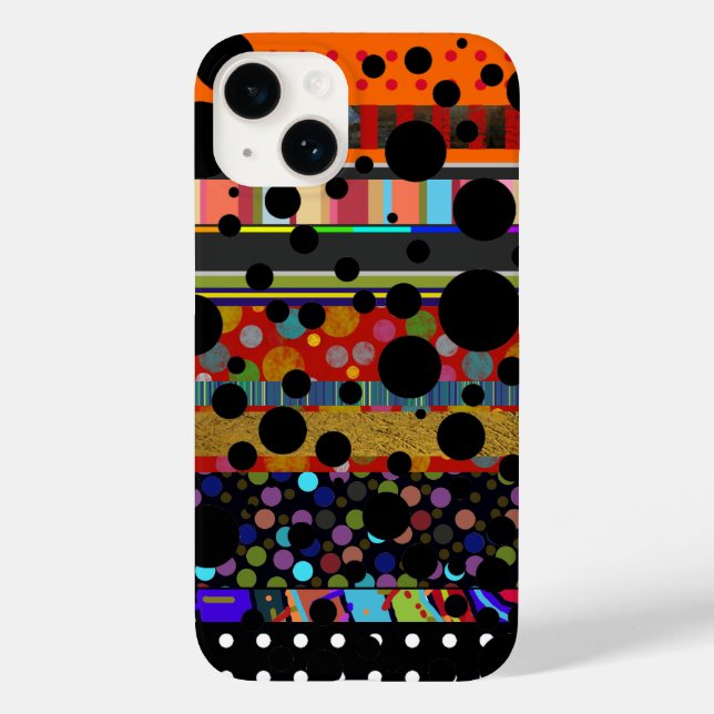 Dots and Stripes exclusive pattern Case-Mate iPhone Case (Back)