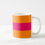 Dots And Stripes Forever Hot Pink And Orange Coffee Mug at Zazzle