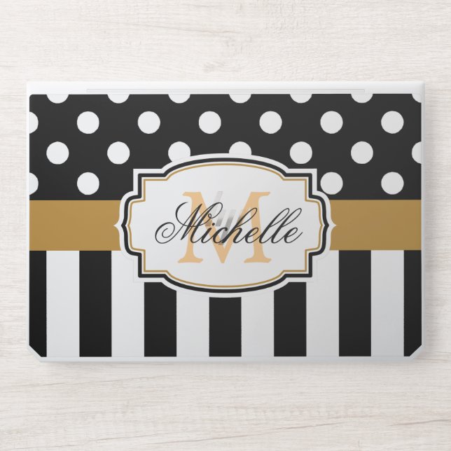 Dots and Stripes HP Laptop Skin (Front)