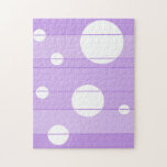 Dots And Stripes In Fairytalepurple Jigsaw Puzzle at Zazzle