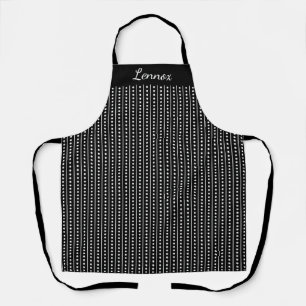 Dots and Stripes Personalized Name Apron