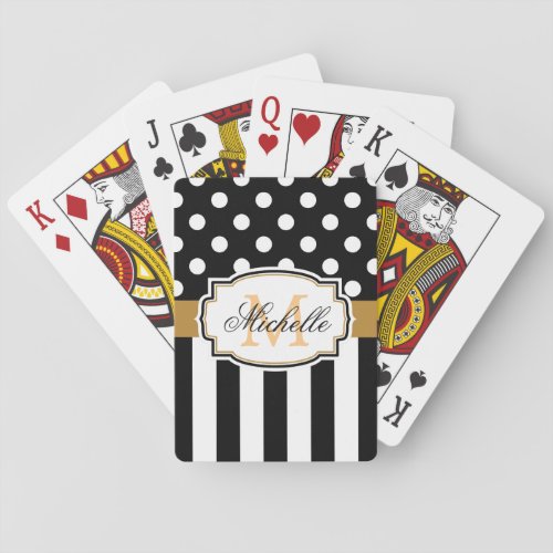 Dots and Stripes Poker Cards