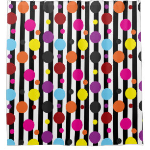Dots And Stripes Shower Curtain