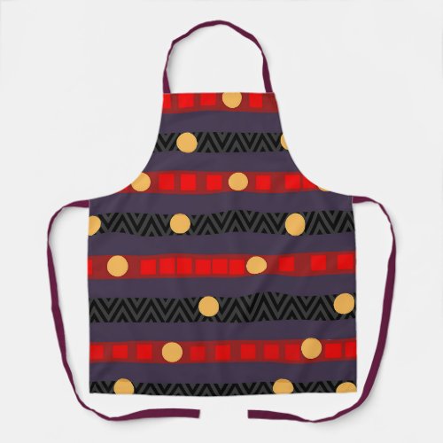 Dots Bands Chevron Arts Crafts Kitchen Apron