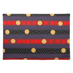 Dots Bands Chevron Kitchen Cloth Placemat