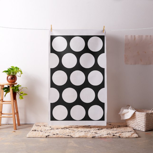 Dots Black and white Pattern Fabric (In Situ)
