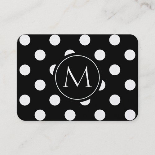 Dots Black Elegant Business Card