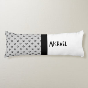 Dots black & white target mirror + your backgr. body pillow