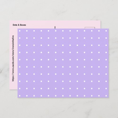 Dots  Boxes for Quick Fun Game Postcard