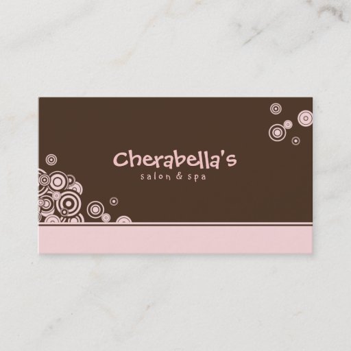 Customizable Dots Business Card Salon Spa Trendy Pink Cute