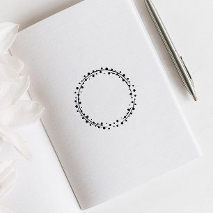 Dots Circle Journal  Rubber Stamp