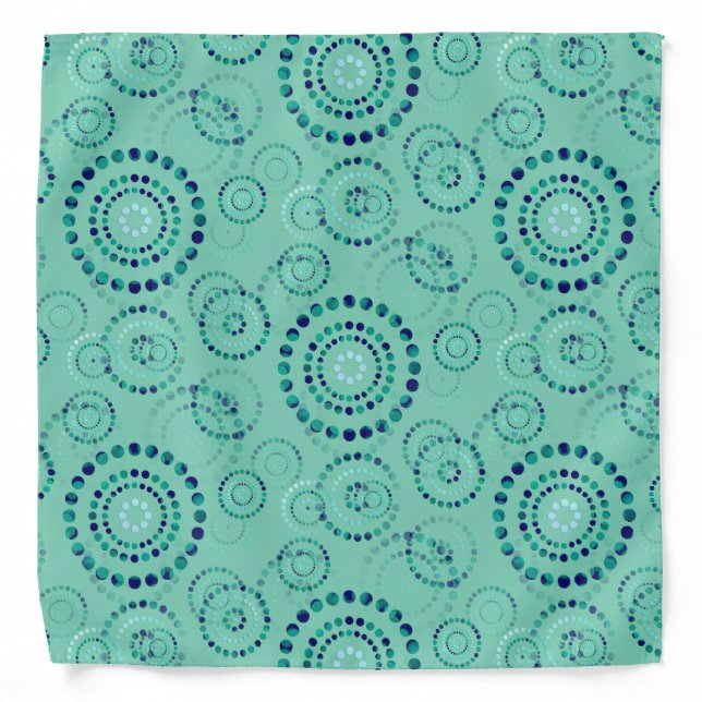 Dots Circle Power Flowers II + your backgr. Bandana (Front)