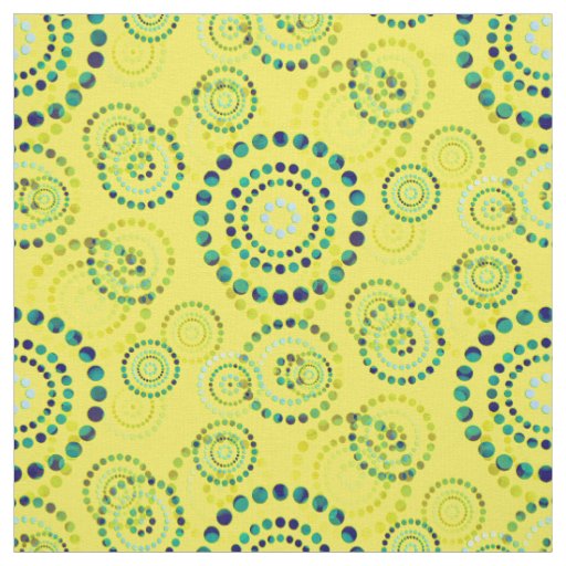 Dots Circle Power Flowers II + your backgr. & idea Fabric